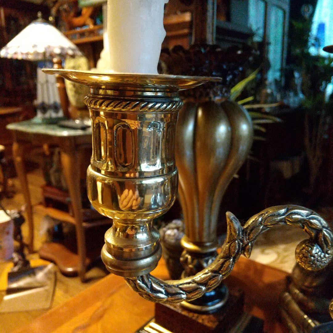 キャンドル立て 大型 ３灯 立て イタリア製 真鍮製 貴重品