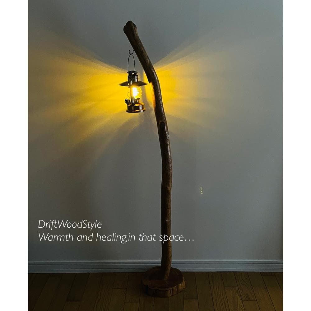 大サイズの天然流木のランプスタンド 置物 北欧 照明 ランタン N10