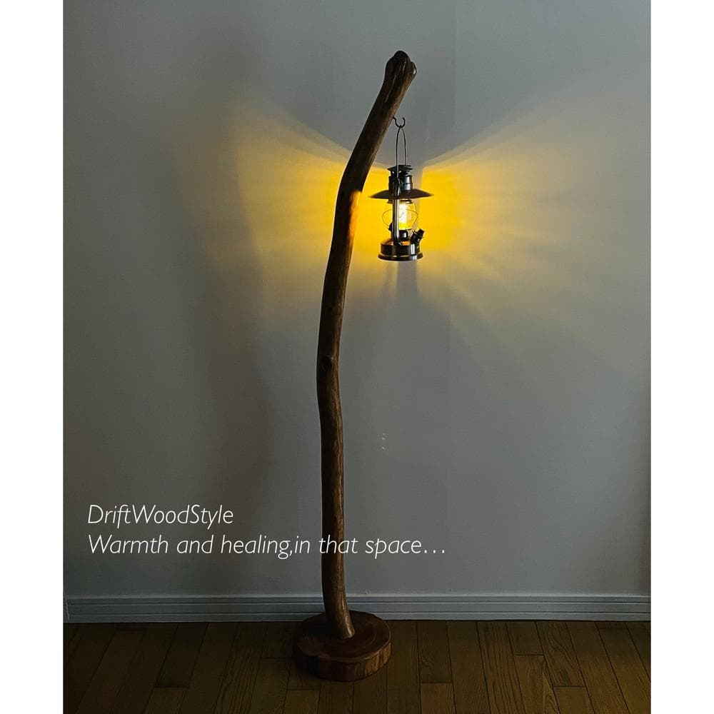 大サイズの天然流木のランプスタンド 置物 北欧 照明 ランタン N10