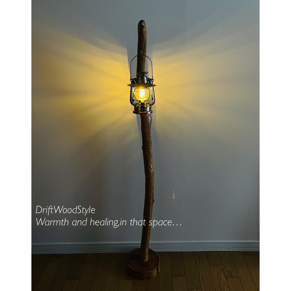 大サイズの天然流木のランプスタンド 置物 北欧 照明 ランタン N10