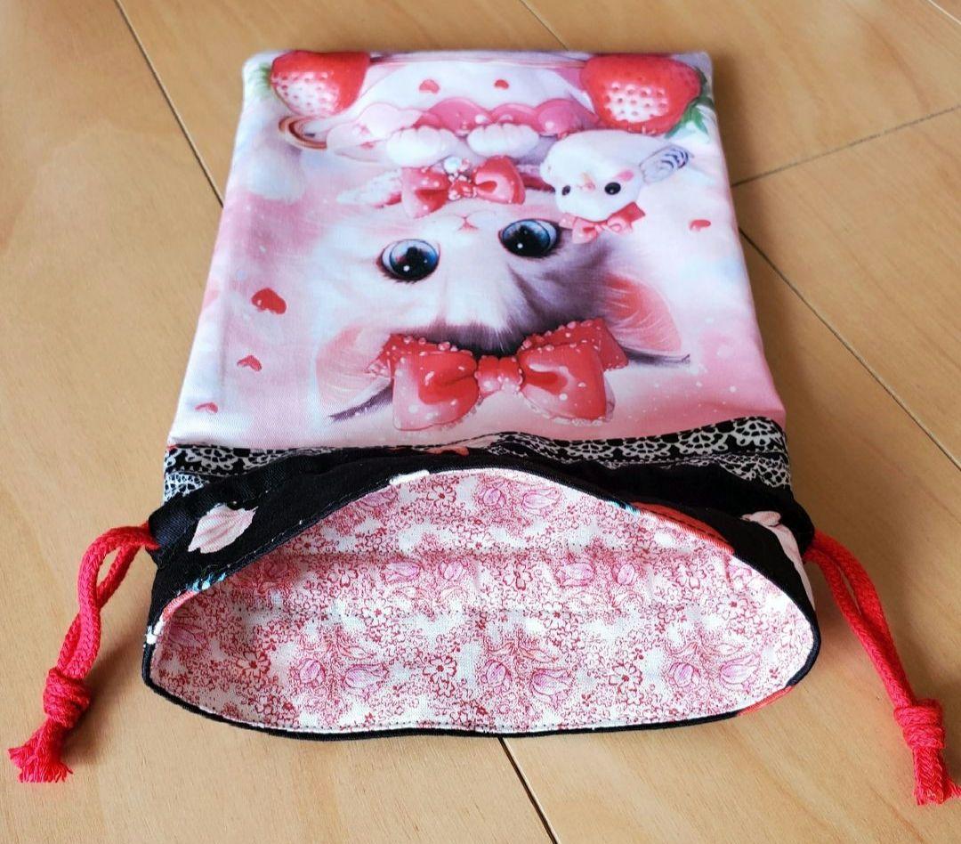 ミク◎ 様　　ご依頼品　　猫ちゃんパネル生地　ハンドメイド 　トートバッグ
