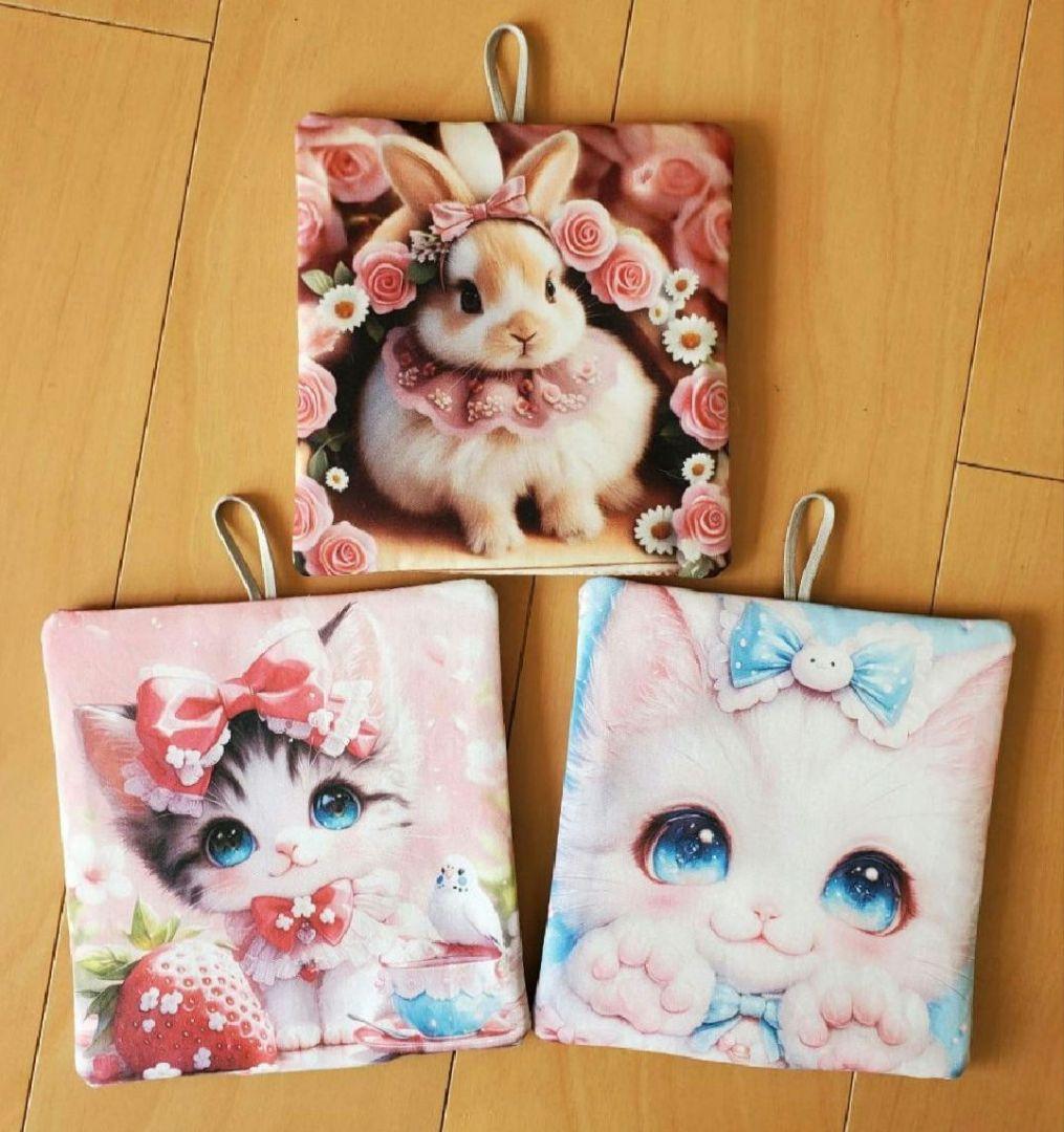 ミク◎ 様　　ご依頼品　　猫ちゃんパネル生地　ハンドメイド 　トートバッグ