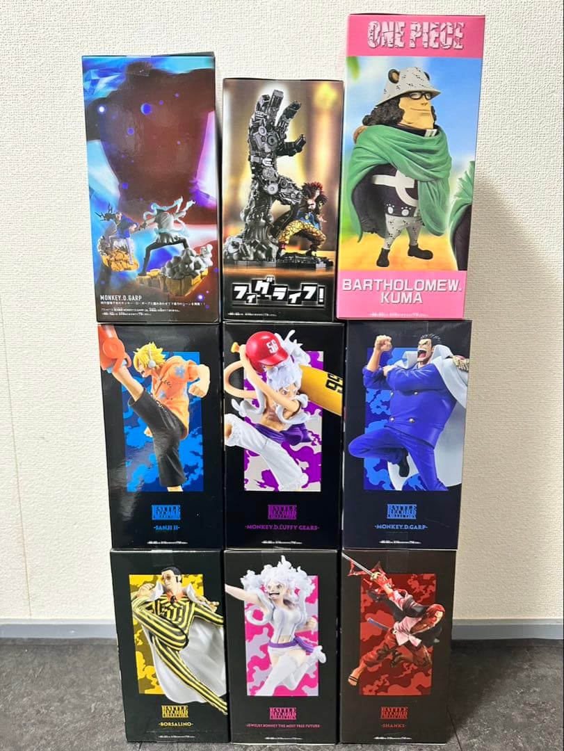 最新含むワンピース フィギュア9点ニカ ルフィ シャンクス サンジ ボニーガープ