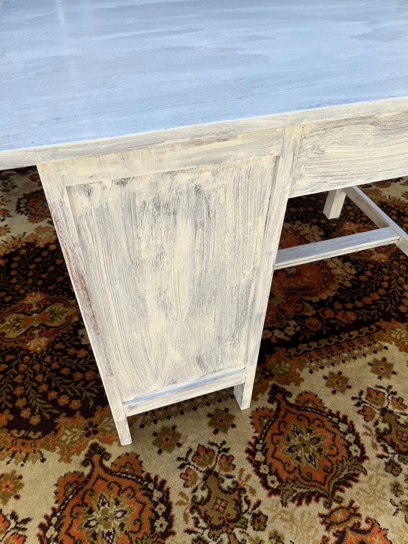 勉強机 学習机 デスク 事務机 昭和レトロ 当時物 インテリア 古道具 白