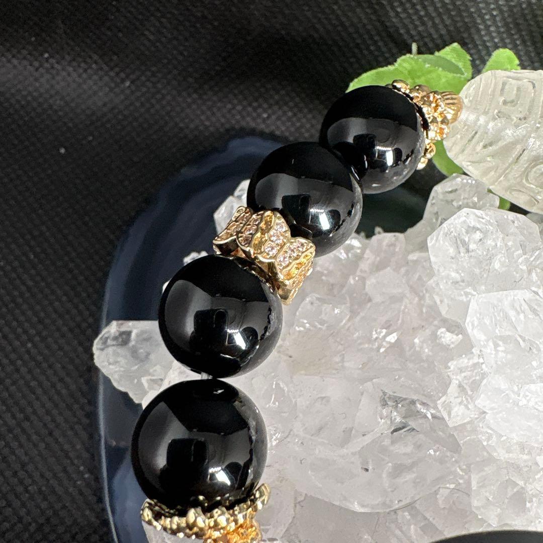 ＊みだきゆ様お取置き2/15＊太極石　麒麟　水晶回紋珠　オニキス　ブレスレット