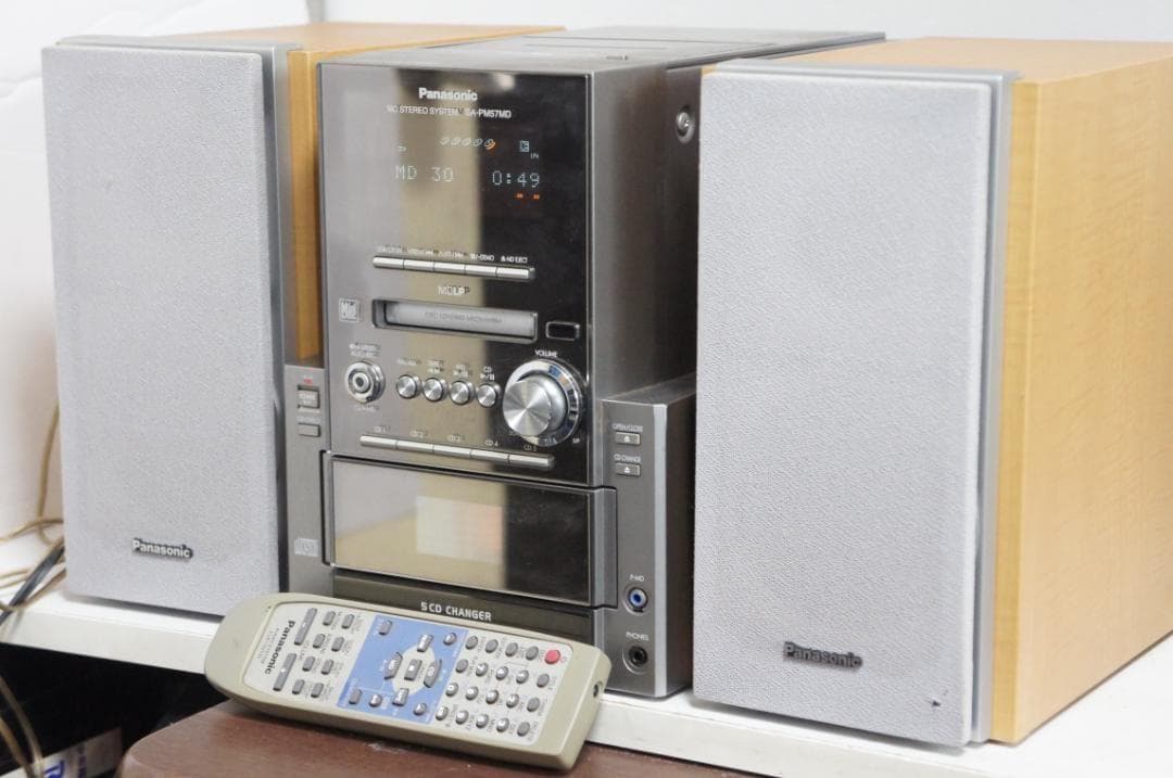 ラジオ・コンポ Panasonic SC-PM57MD CD MD sa-pm57md 0316