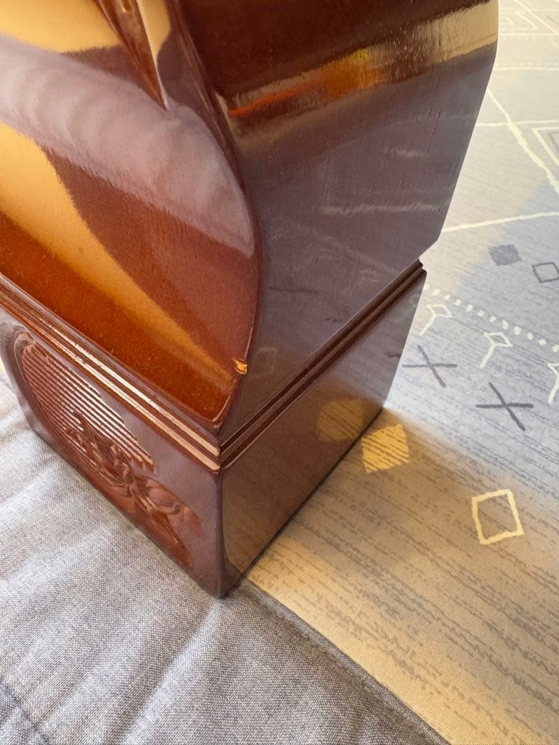 木製彫刻入り座卓こたつ　ダークブラウン