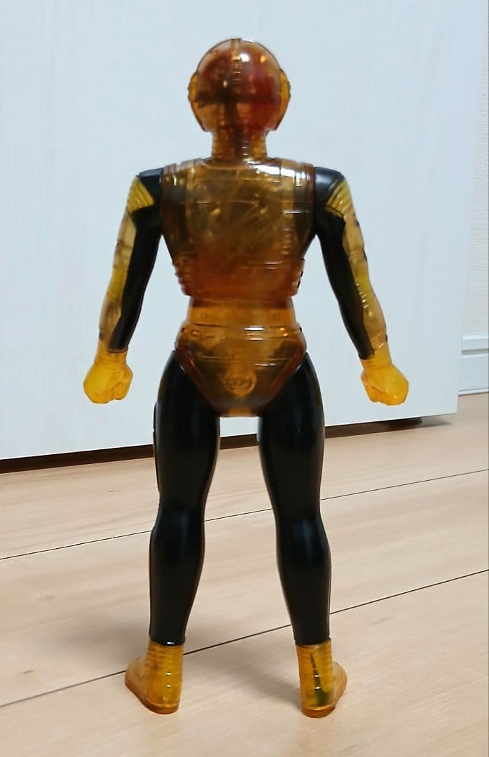 ポピー　宇宙刑事ギャバン　飴色スケルトン　ソフビ　光るギャバン　昭和レトロ蒸着