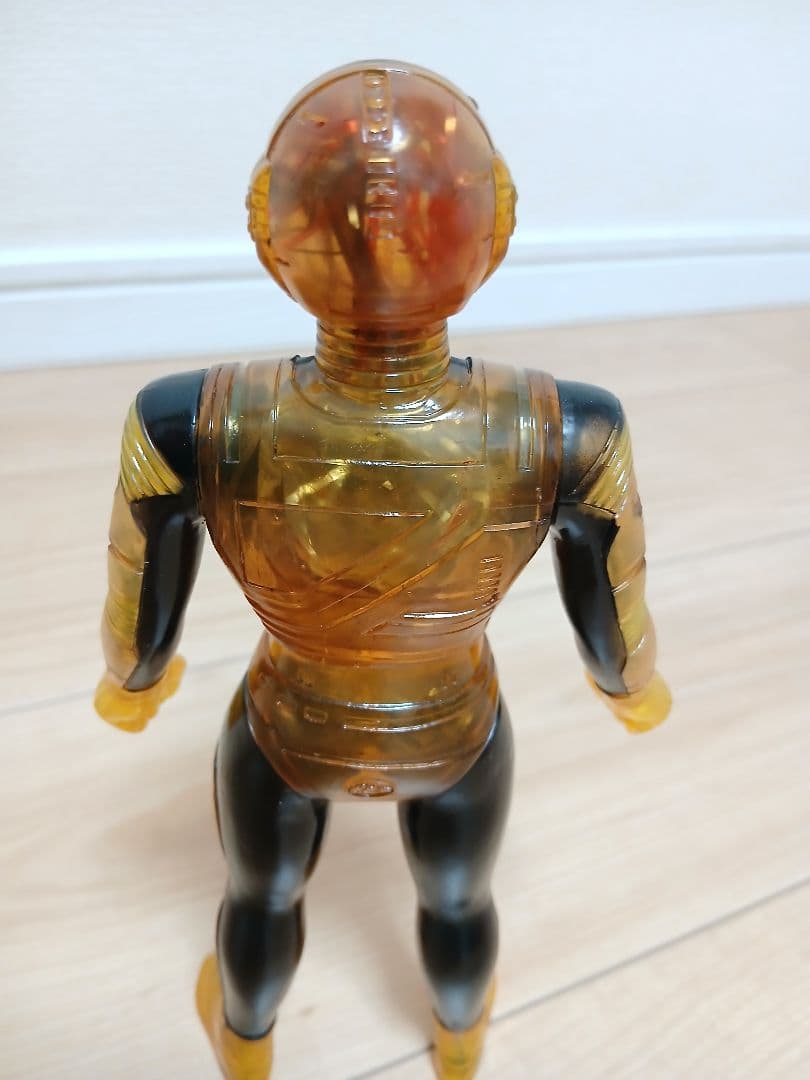 ポピー　宇宙刑事ギャバン　飴色スケルトン　ソフビ　光るギャバン　昭和レトロ蒸着