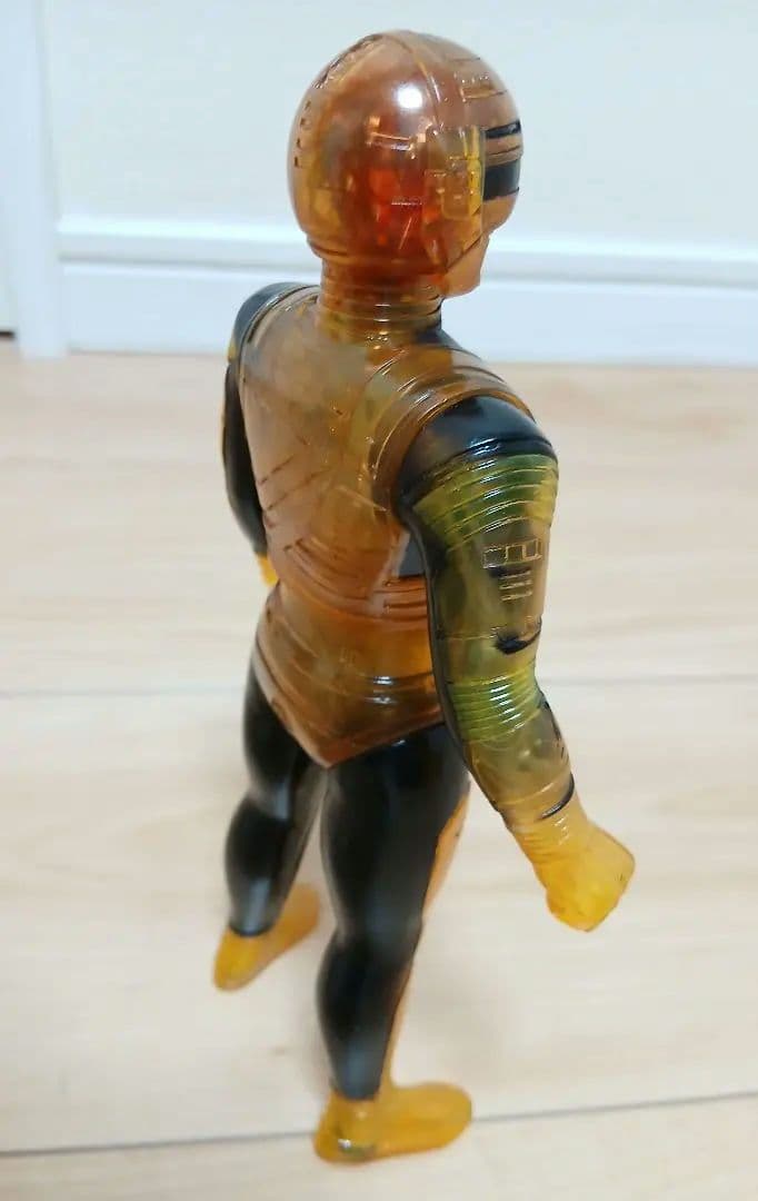 ポピー　宇宙刑事ギャバン　飴色スケルトン　ソフビ　光るギャバン　昭和レトロ蒸着