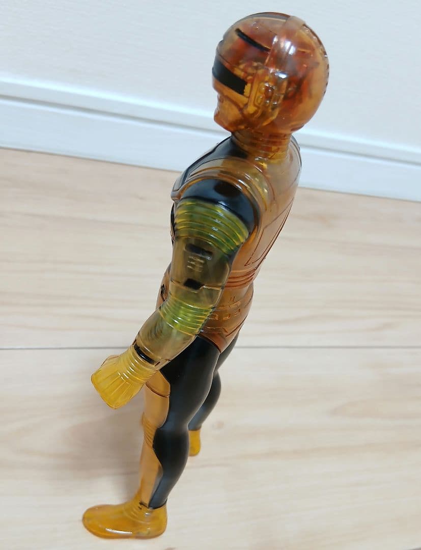 ポピー　宇宙刑事ギャバン　飴色スケルトン　ソフビ　光るギャバン　昭和レトロ蒸着