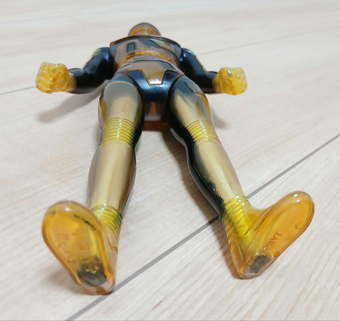 ポピー　宇宙刑事ギャバン　飴色スケルトン　ソフビ　光るギャバン　昭和レトロ蒸着