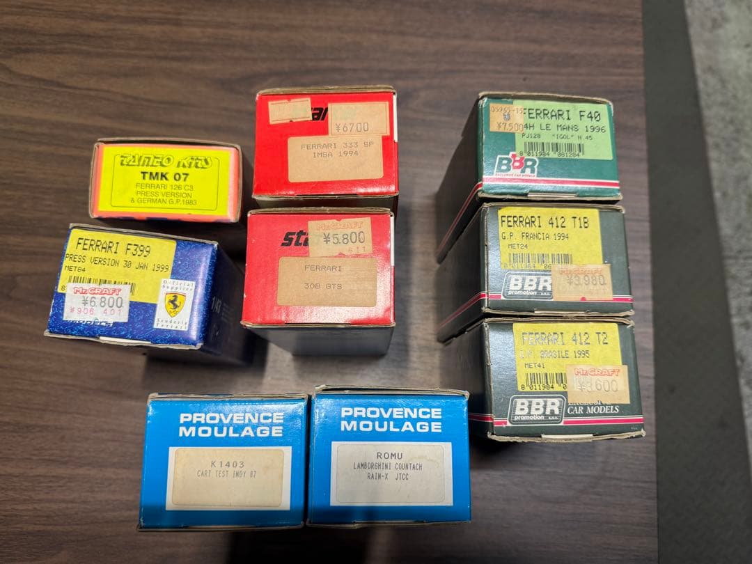 1/43 モデルカーキット(レジン・メタル)未制作車9台まとめ売り