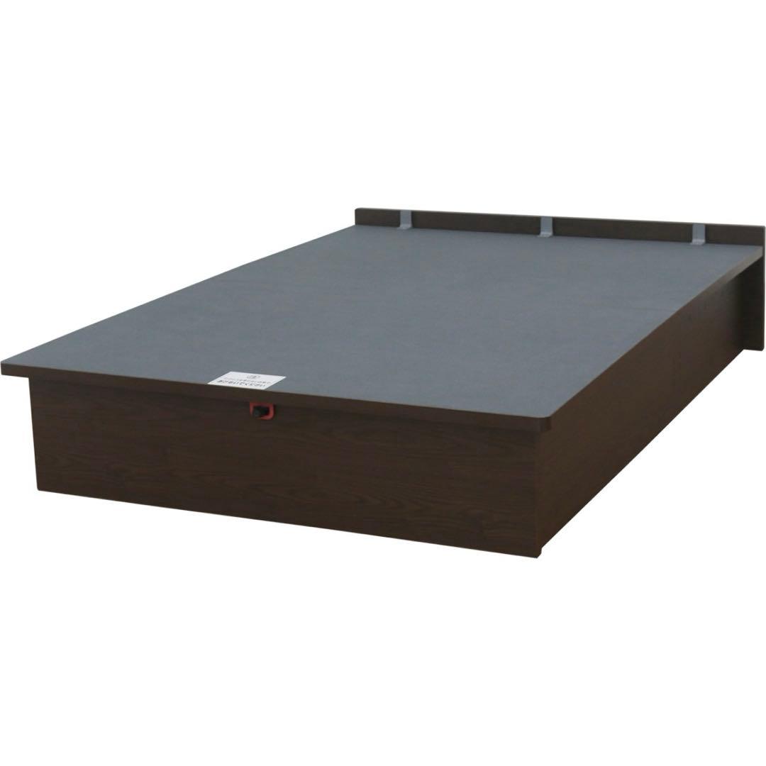 ニトリ 跳ね上げ(油圧式)収納付き ダブルベッド フレーム タテ 深型