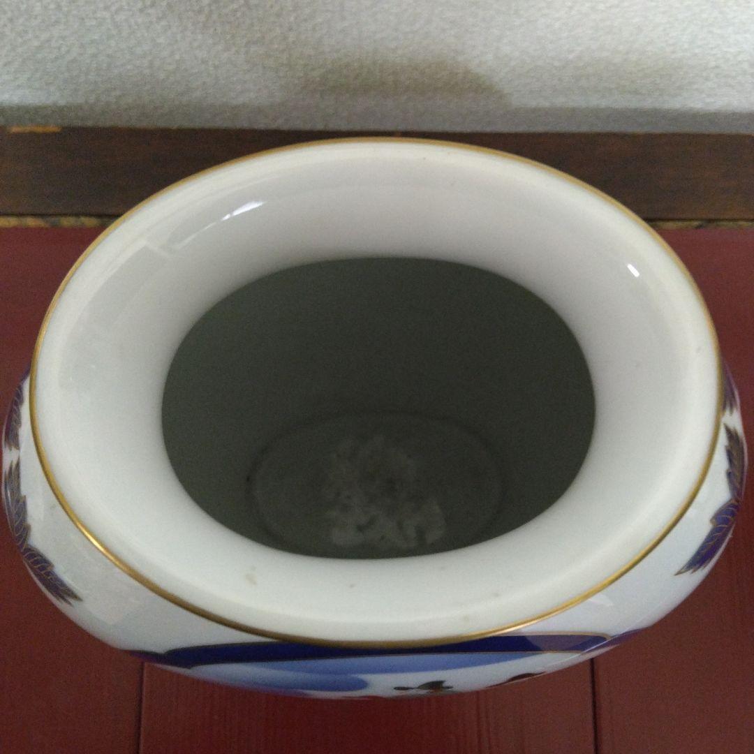 （値下げ）香蘭社　南蛮船　花瓶　花器和蘭陀人　南蛮渡来　オランダ船　未使用　美品