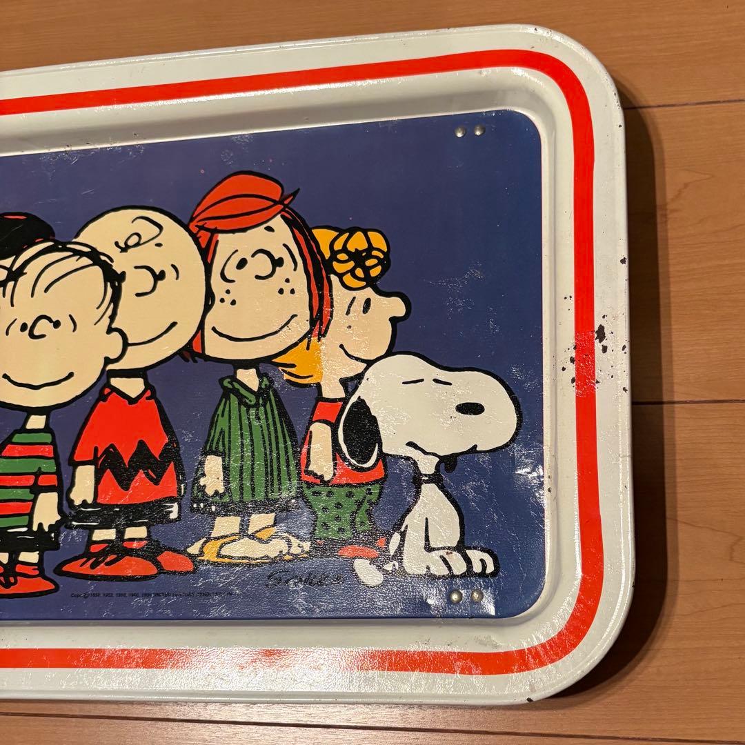 ☆昭和レトロ品☆1970's ヴィンテージPEANUTS スヌーピーメタルトレイ