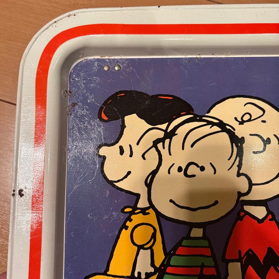 ☆昭和レトロ品☆1970's ヴィンテージPEANUTS スヌーピーメタルトレイ