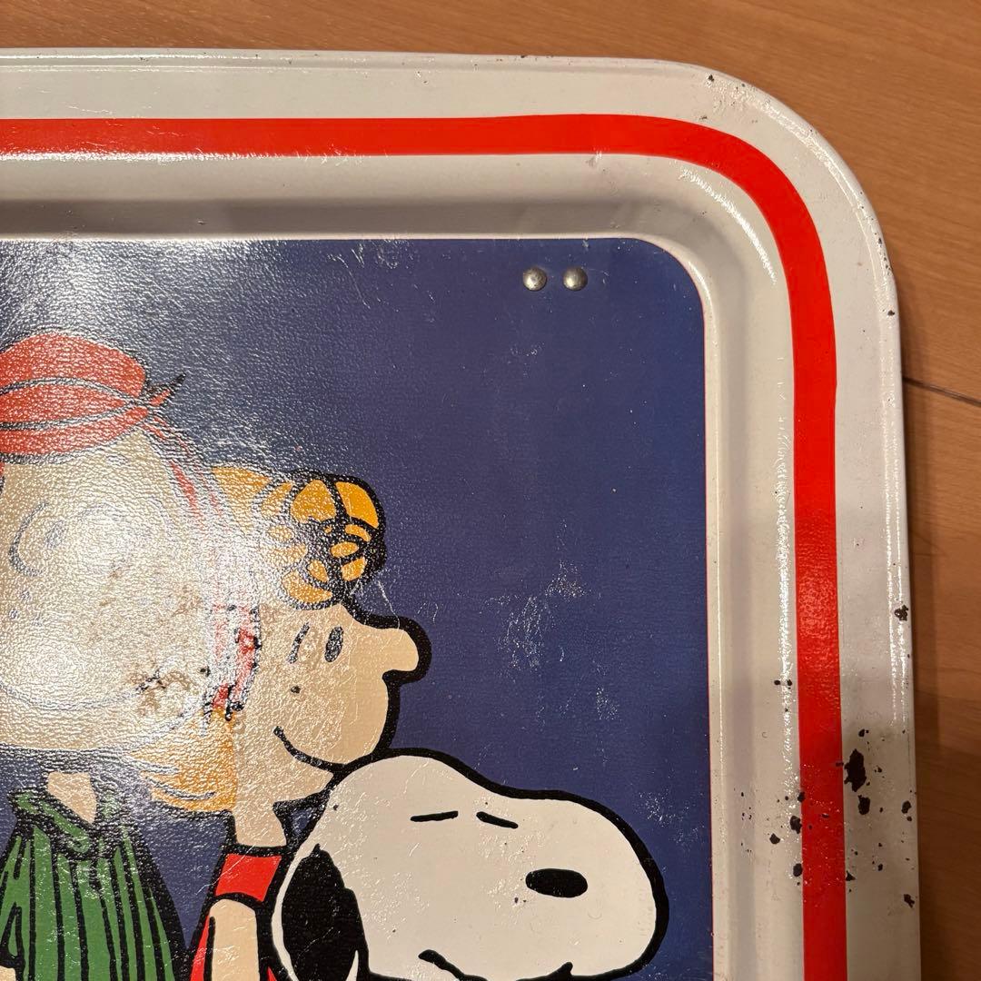 ☆昭和レトロ品☆1970's ヴィンテージPEANUTS スヌーピーメタルトレイ