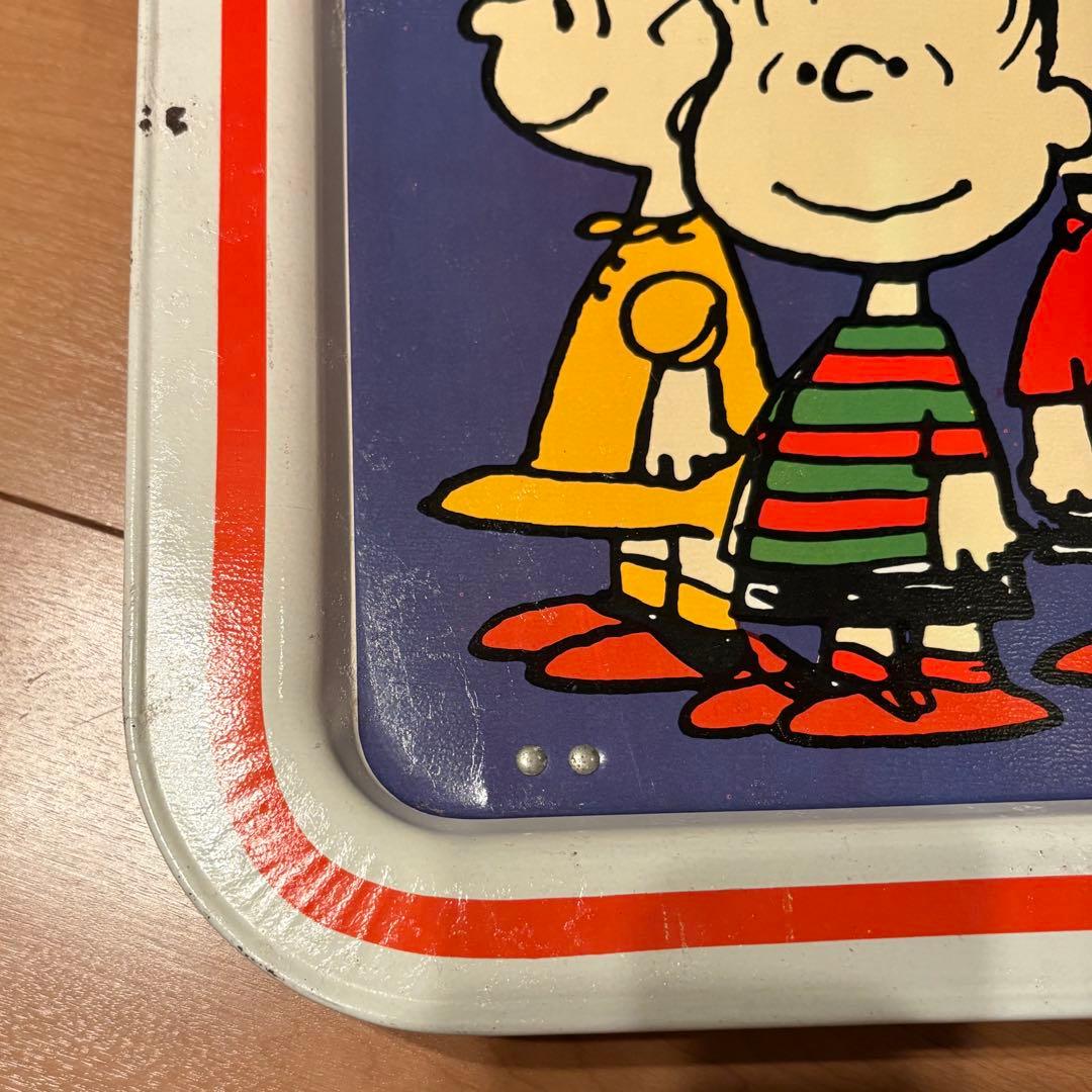 ☆昭和レトロ品☆1970's ヴィンテージPEANUTS スヌーピーメタルトレイ