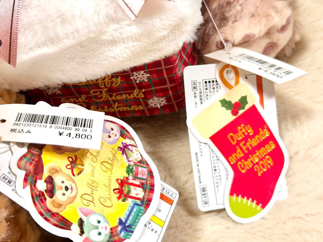 ダッフィー シェリーメイ クリスマス ボックス付き ぬいぐるみセット