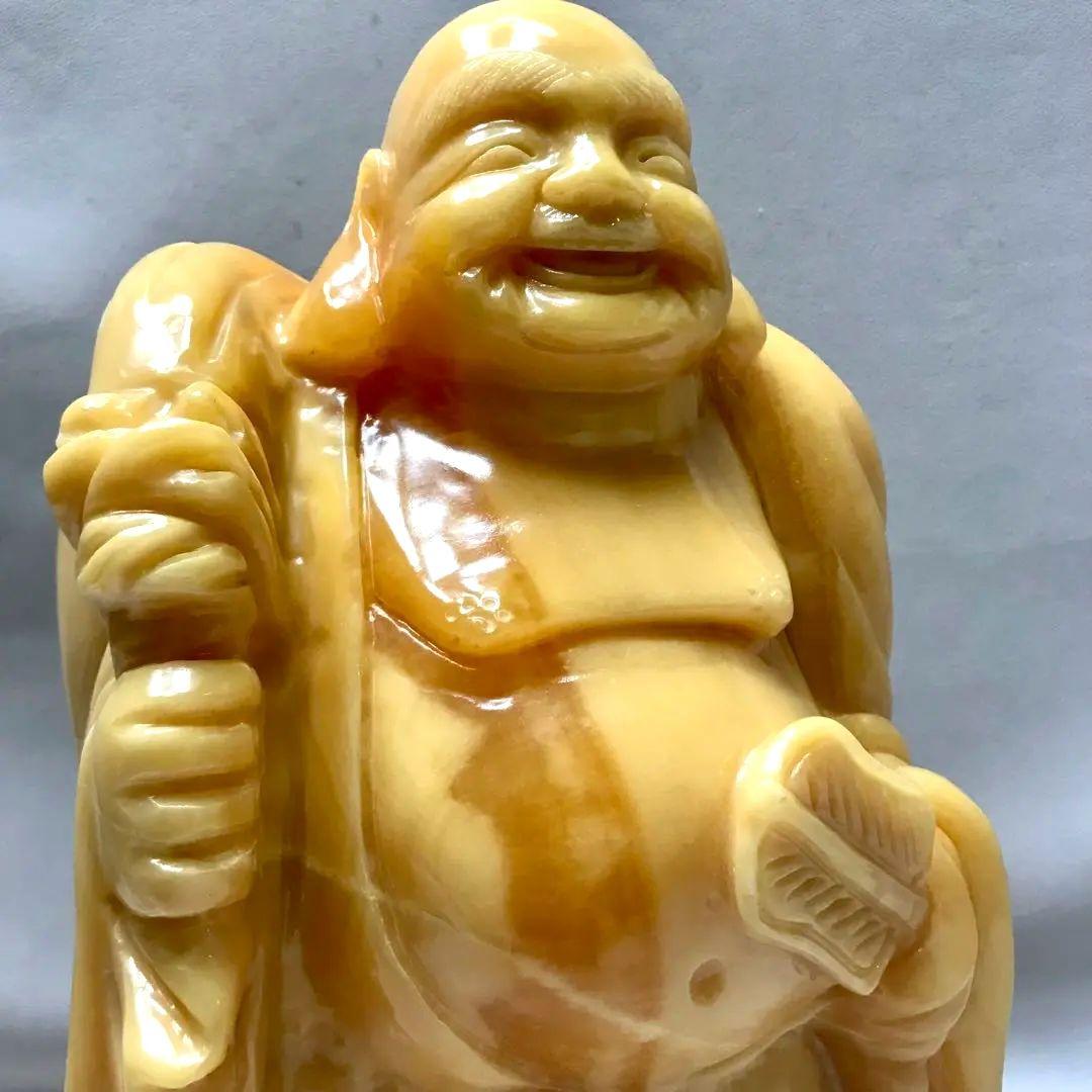 金運招来　金運　布袋様　天然石　オニックス　縁起物　インテリア　未使用　特大