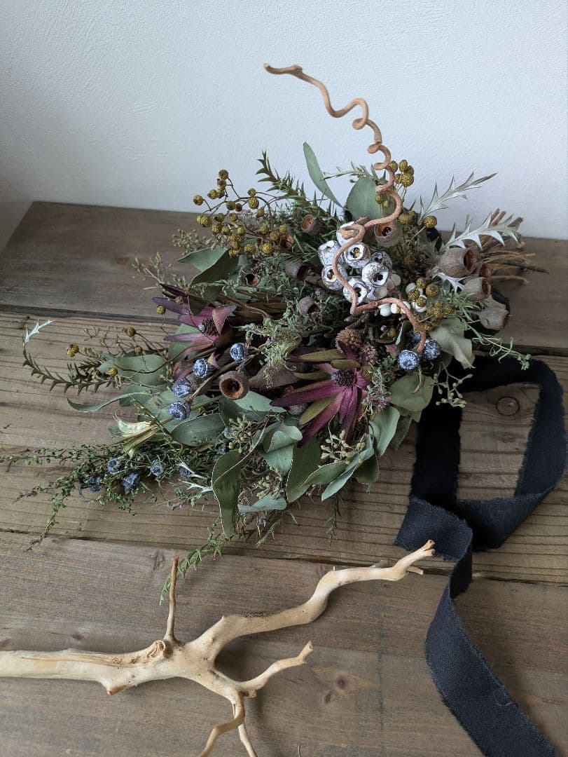 ドライフラワー　スワッグ　インテリア