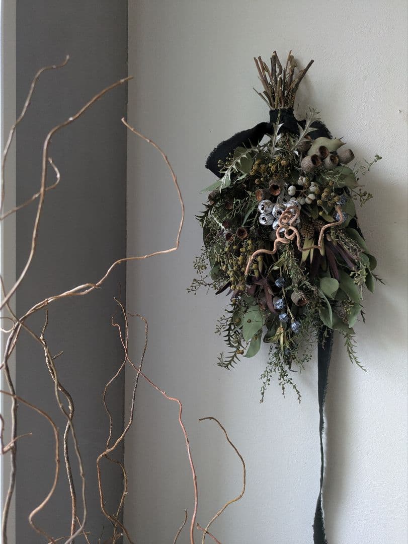 ドライフラワー　スワッグ　インテリア