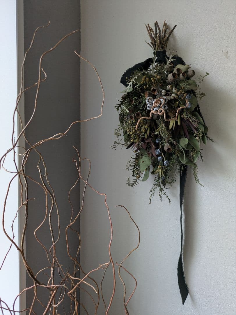 ドライフラワー　スワッグ　インテリア