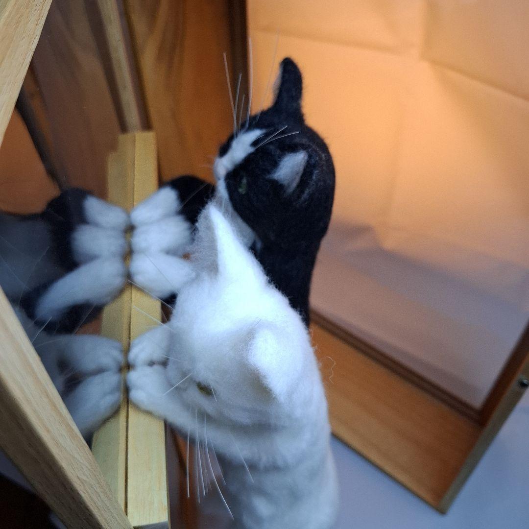 ユ*ナ様 羊毛フェルト 【窓猫】仲良し きょうだい ハンドメイド