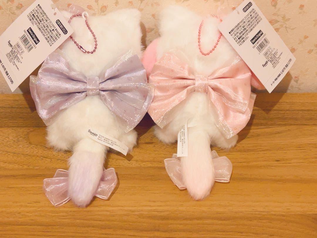 マイメロディとクロミ　マスコットホルダー（ミルキーこねこ）セット