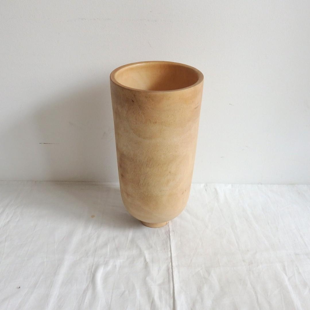 ACTUS　フラワーベース　木製　オブジェ　花瓶　ドライフラワー