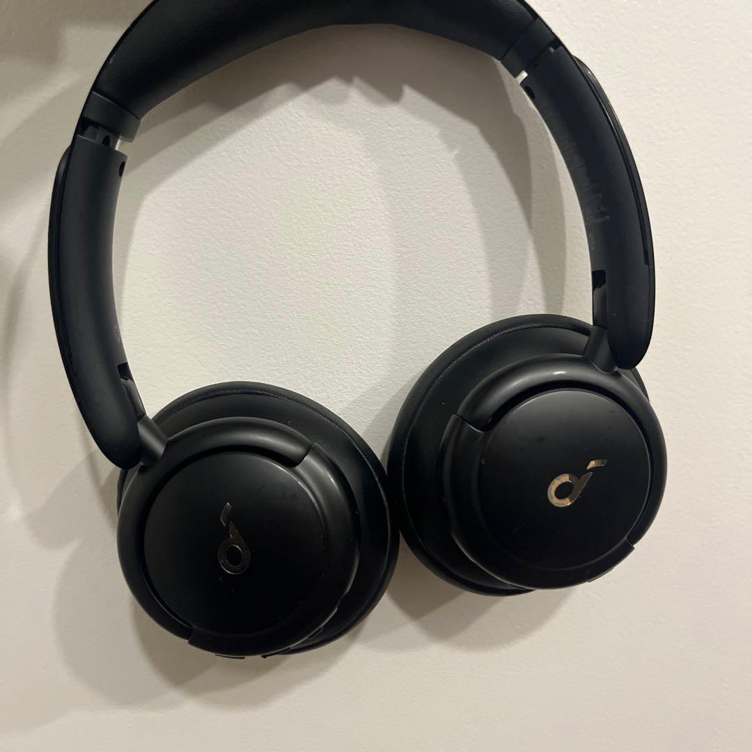 黒 ワイヤレスヘッドホン オーバーイヤー