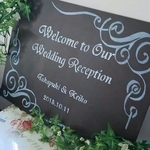 木のウエルカムボード♥ぬくもりがある結婚式に…