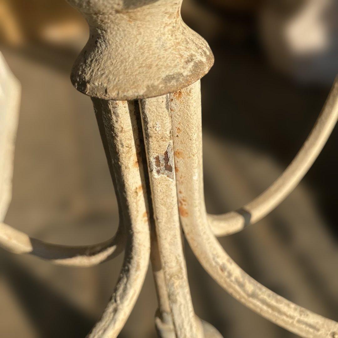 キャンドルホルダー 約80cm アンティーク調　シャビー　アイアン　ホワイト