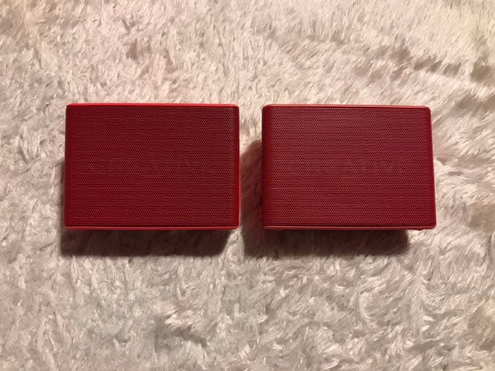 【ほぼ新品】【RED2個】CREATIVE SP-MV2C-RD スピーカー