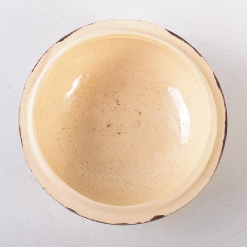 茶道具　交趾焼　佐久間芳丘作　魚波文　荒磯香合　共箱　V　8148