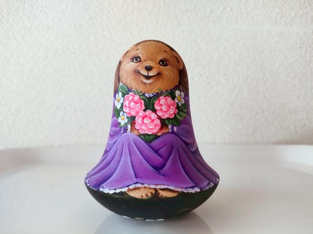 【KV010】10cm級 おきあがりこぼし カバノヴァ　ハリネズミ