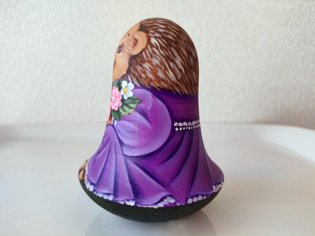 【KV010】10cm級 おきあがりこぼし カバノヴァ　ハリネズミ