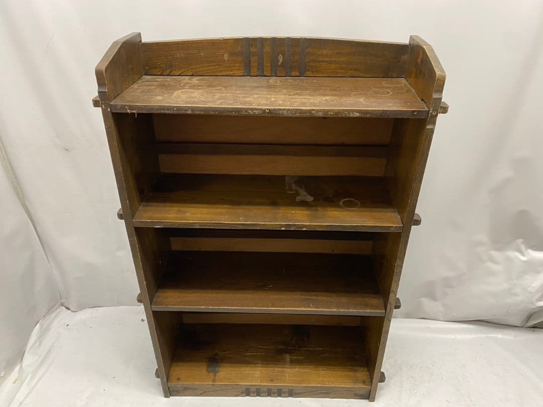 飾り棚 古家具 アンティーク 古道具 木製 本棚 和 レトロ 店舗什器