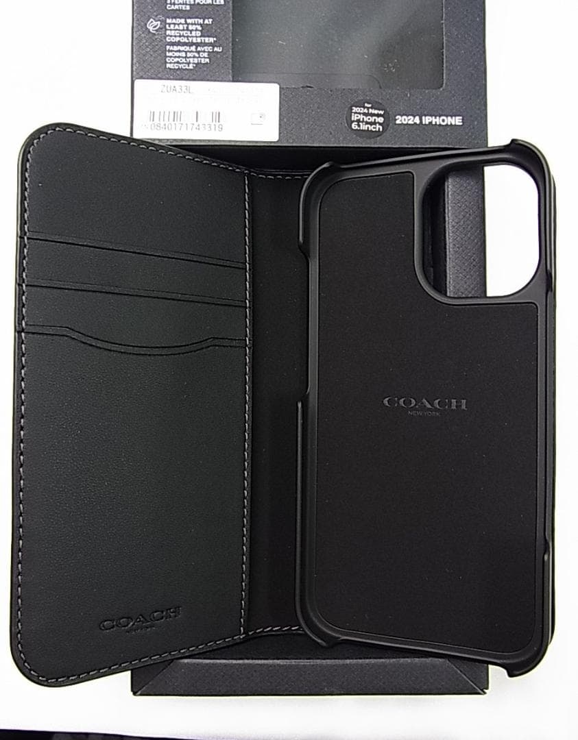 正規未使用コーチiPhone16フォリオケース6.1インチ対応アイフォンケース