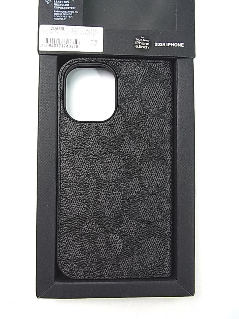 正規未使用コーチiPhone16フォリオケース6.1インチ対応アイフォンケース