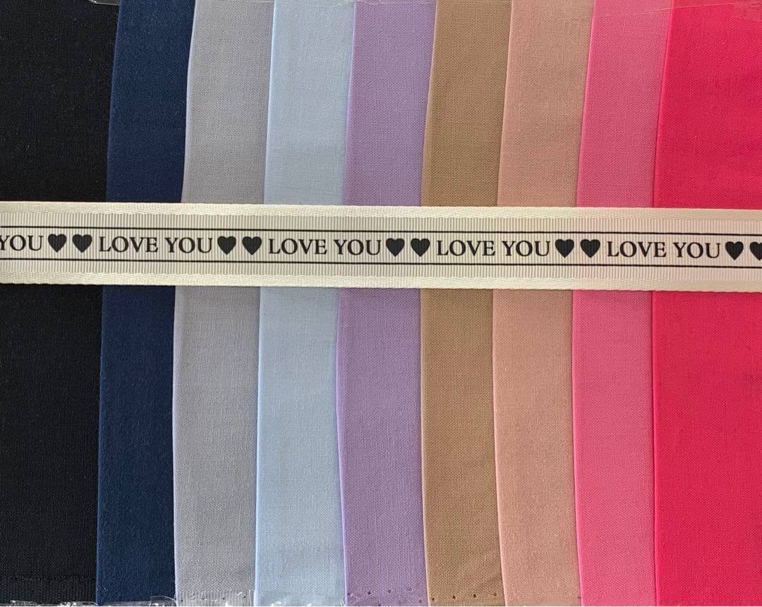 No.508 オーダーマスク　ラブリボン　ホワイトリボン　ハンドメイド