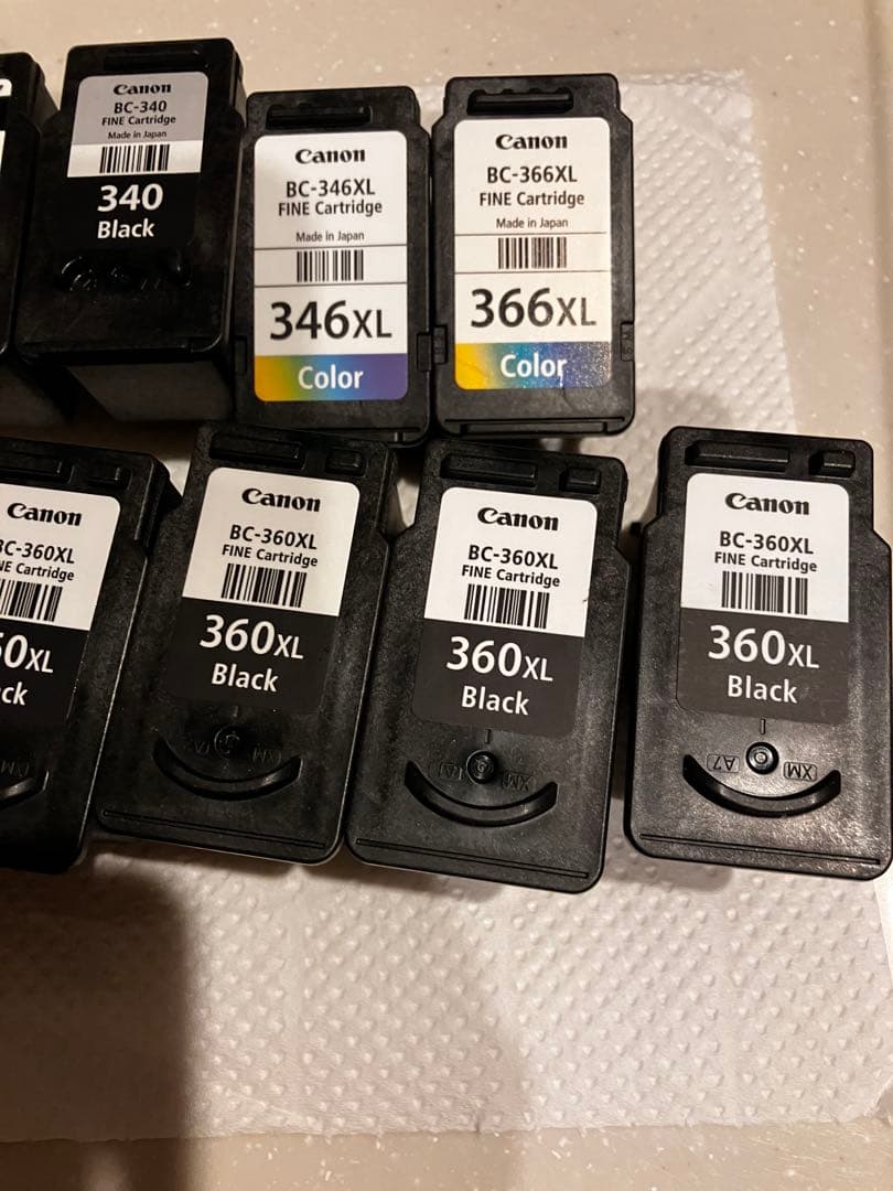 使用済みCanon インク BC-340/360/361XL/366XL