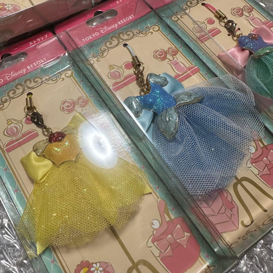 ディズニープリンセス ドレス ストラップ キーホルダー セット