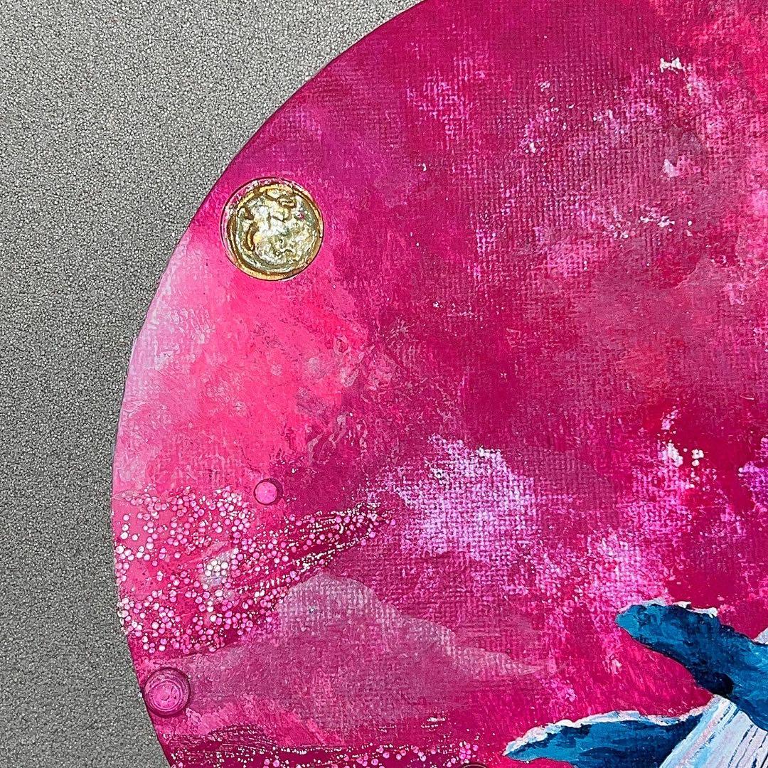 オリジナル原画『クジラの挨拶』テクスチャーアート