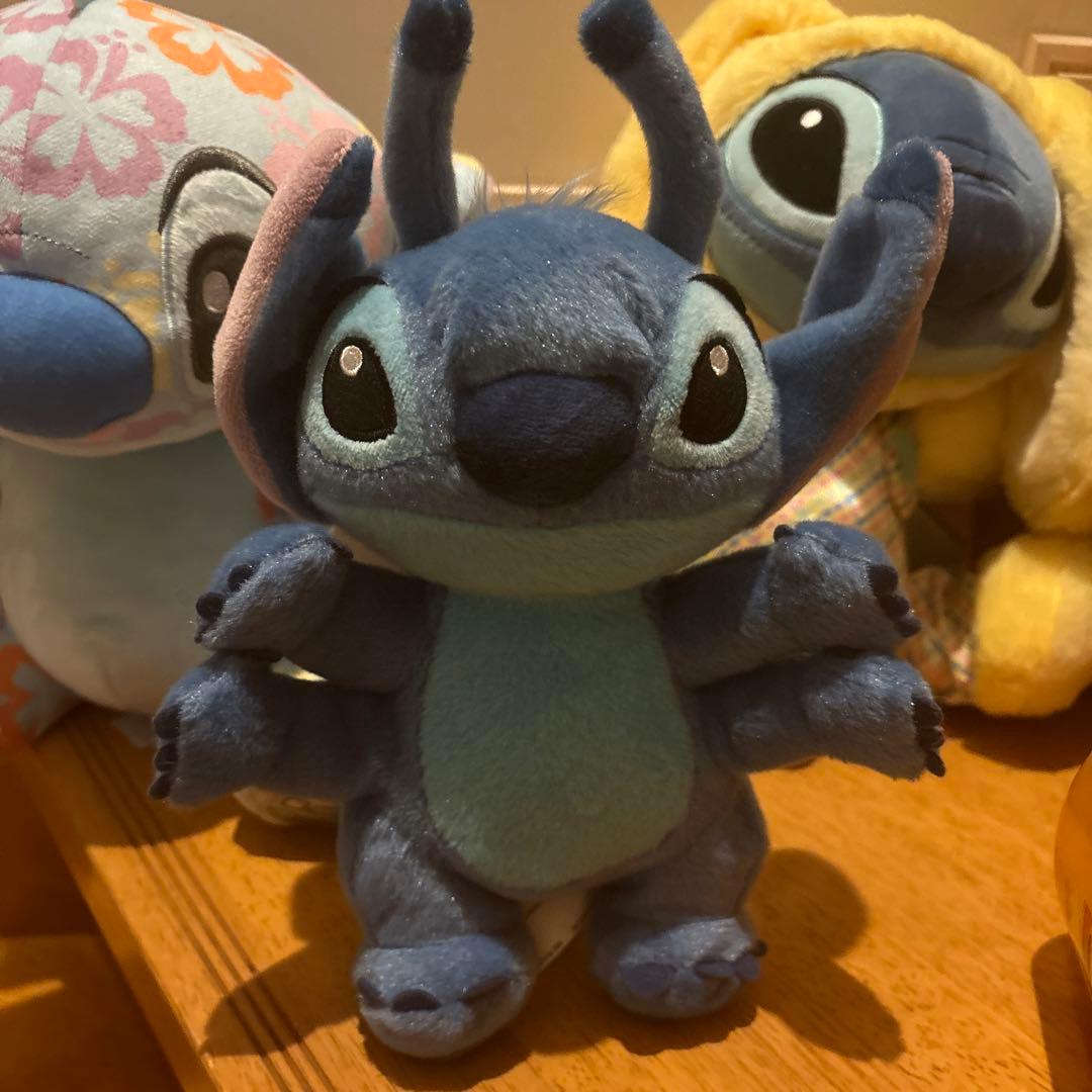 希少　ディズニー　リロ&スティッチ　ぬいぐるみ　3種　ポップコーンバスケット