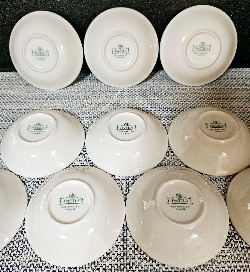 タイ製　老舗高級食器メーカ　PATRA社　金彩縁取　径10.0cm　ボール10客