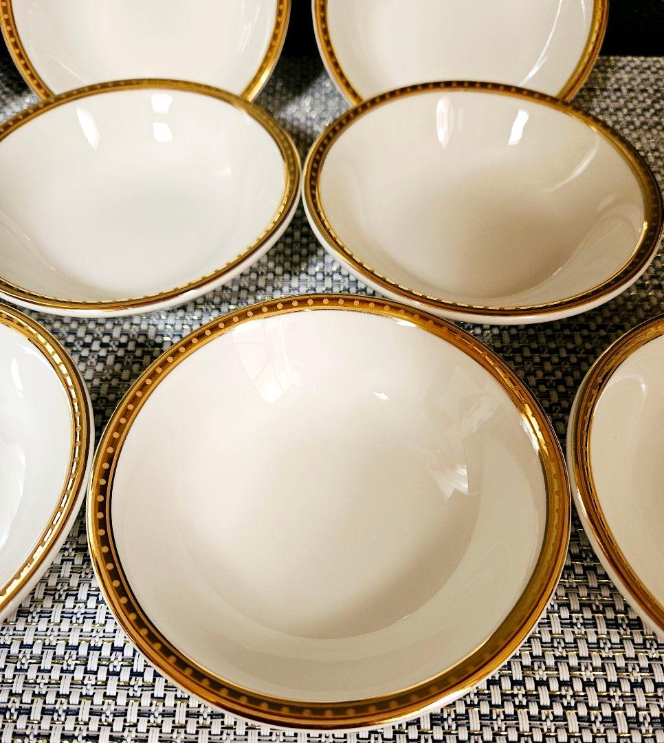 タイ製　老舗高級食器メーカ　PATRA社　金彩縁取　径10.0cm　ボール10客