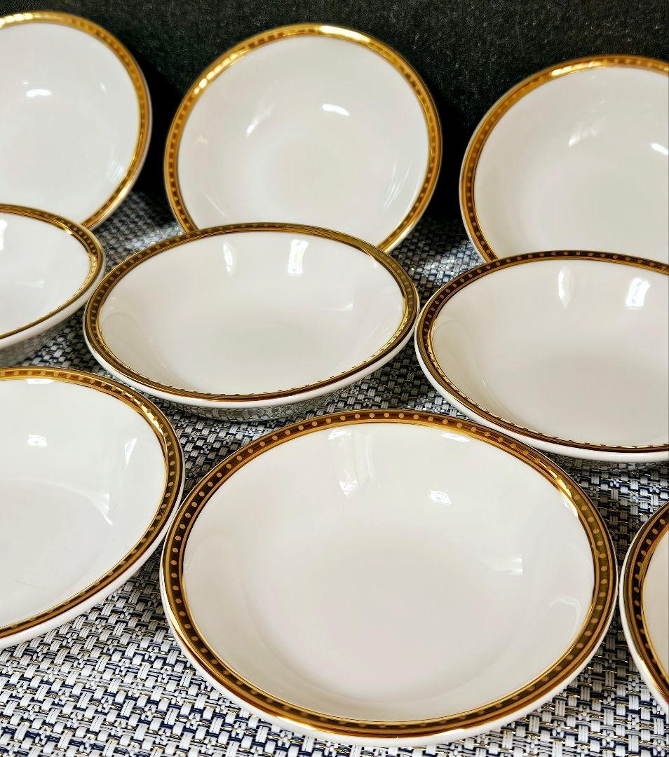 タイ製　老舗高級食器メーカ　PATRA社　金彩縁取　径10.0cm　ボール10客