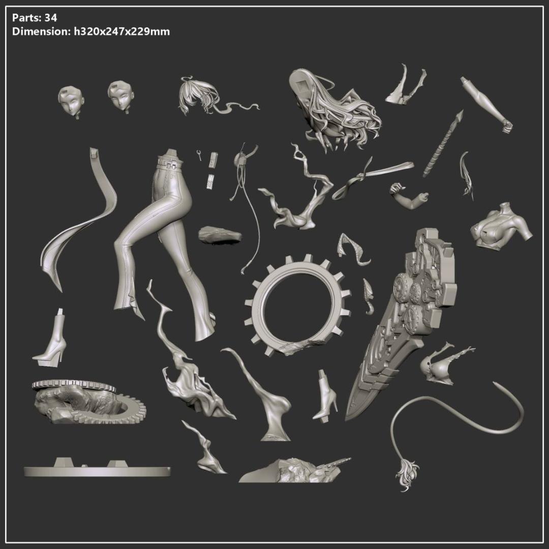 モ*ズ様 32cm 1/7 鳴潮　ザンニー　 ガレキ 未塗装未組立 WUWA